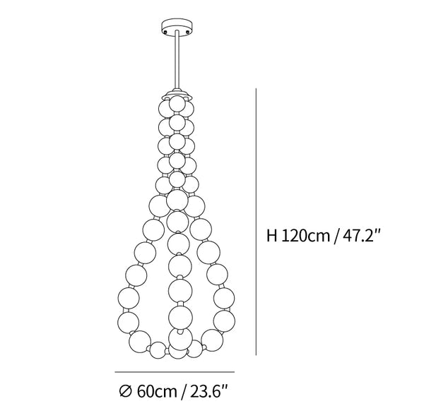Glass Pearl Necklace Chandelier