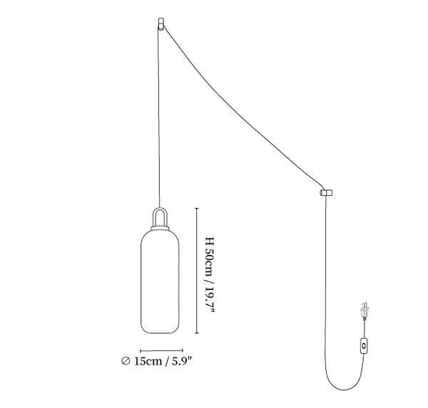 Glass Pendant Swag Light