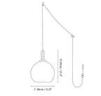 Glass Pendant Swag Light