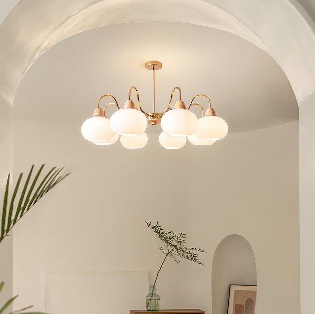 Glass Persimmon Chandelier