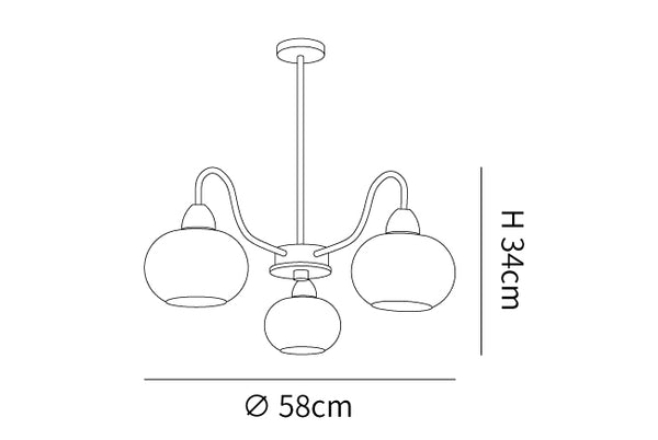 Glass Persimmon Chandelier