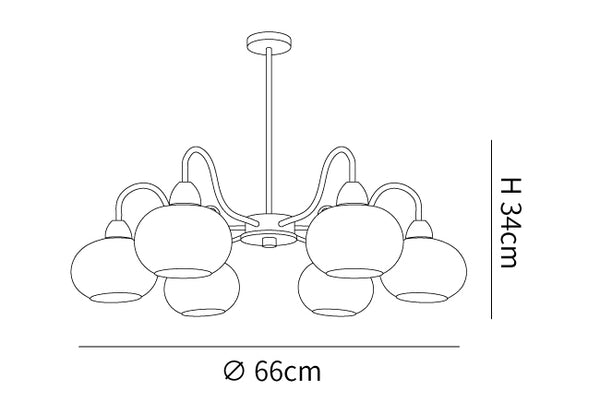 Glass Persimmon Chandelier