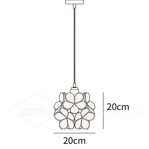 Glass Petal Pendant Light