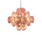 Murano Pink Disks Chandelier