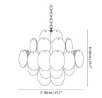Glass Pink Disc Chandelier
