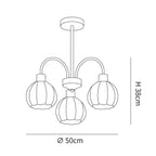 Glass Pumpkin Gold Chandelier