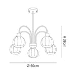 Glass Pumpkin Gold Chandelier