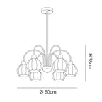 Glass Pumpkin Gold Chandelier