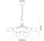 Glass Sphere Cluster Chandelier