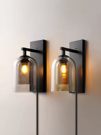 Glass Tubular Plug - in Wall Lamp