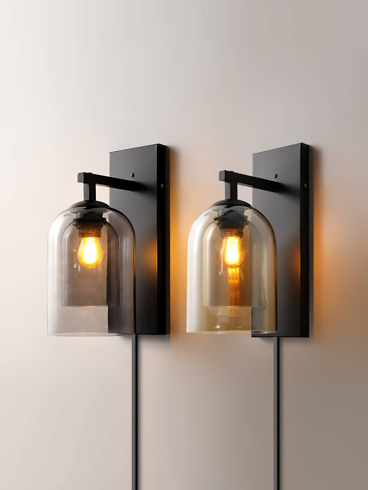 Glass Tubular Plug - in Wall Lamp