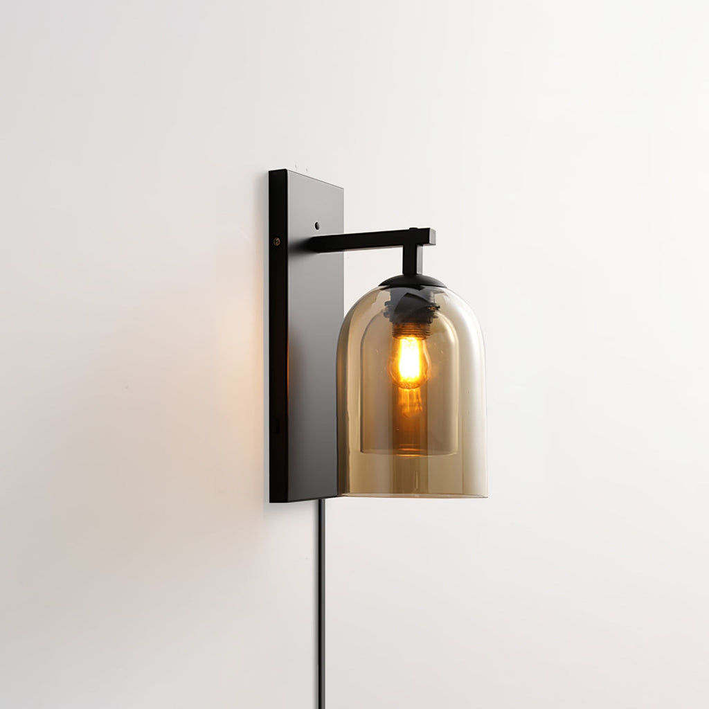 Glass Tubular Plug - in Wall Lamp