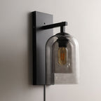 Glass Tubular Plug - in Wall Lamp