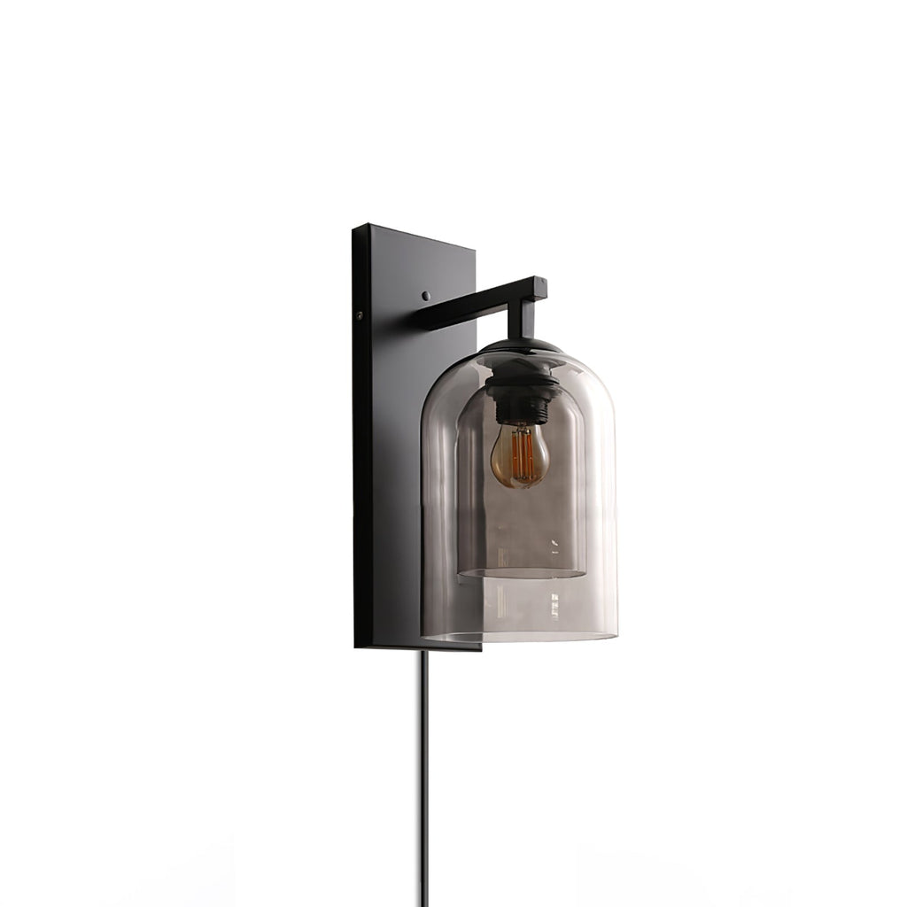Glass Tubular Plug - in Wall Lamp