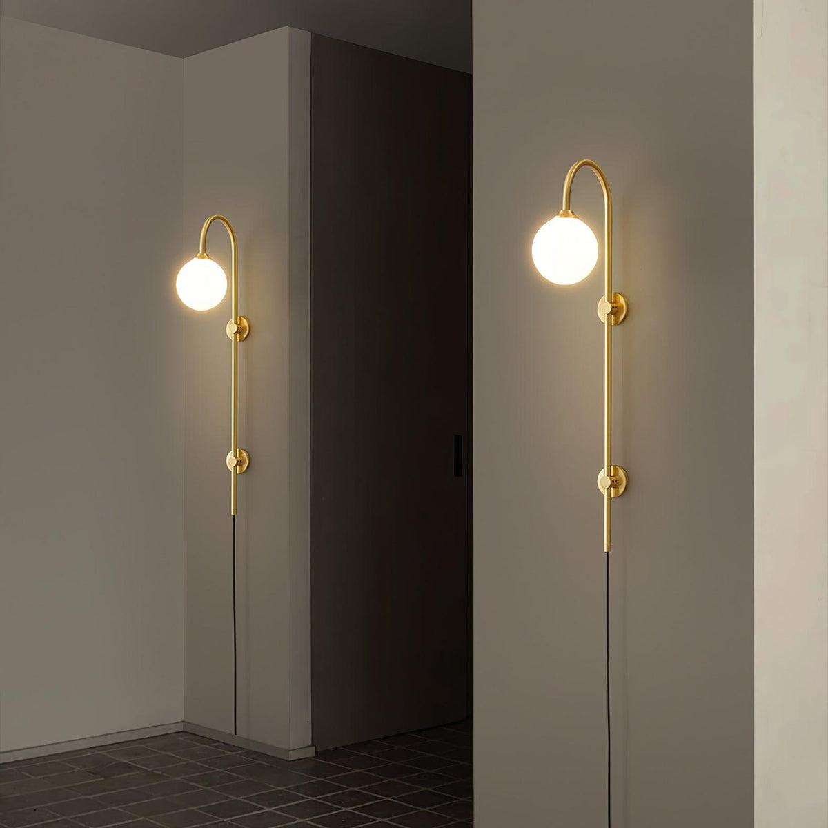 Globe Brass Wall Sconce