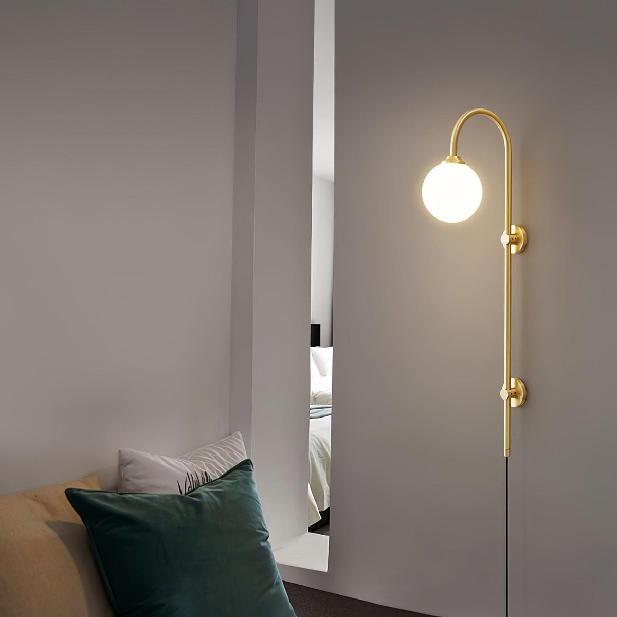 Globe Brass Wall Sconce