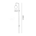 Globe Brass Plug-in Wall Sconce