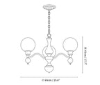 Globe Orb Wood Chandelier