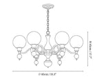 Globe Orb Wood Chandelier