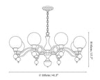 Globe Orb Wood Chandelier