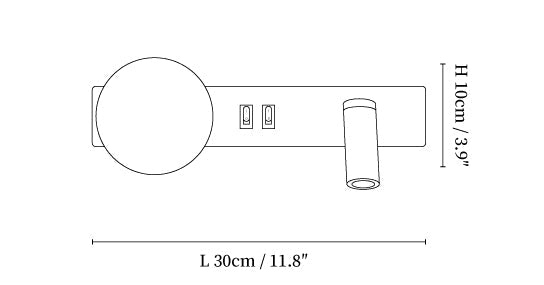 Glos Slim wall lamp