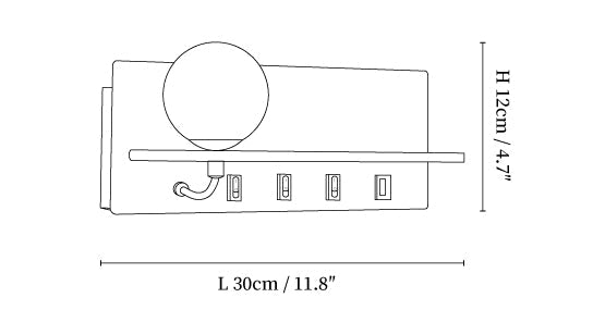 Glos Slim wall lamp