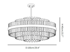 Gold & Clear Rod Chandelier