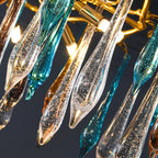 Gold Round Teardrop Chandelier