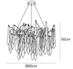 Gold Round Teardrop Chandelier