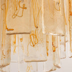 Golden Amber Murano Glass Chandelier
