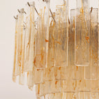 Golden Amber Murano Glass Chandelier