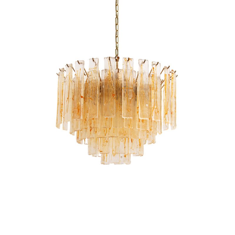 Golden Amber Murano Glass Chandelier