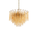 Golden Amber Murano Glass Chandelier