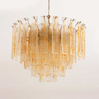 Golden Amber Murano Glass Chandelier