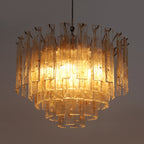 Golden Amber Murano Glass Chandelier