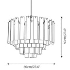 Golden Amber Glass Chandelier