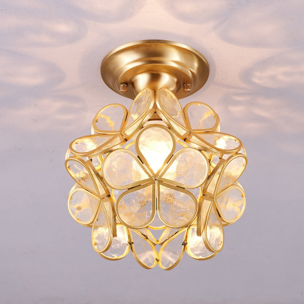 Golden Bloom Ceiling Light