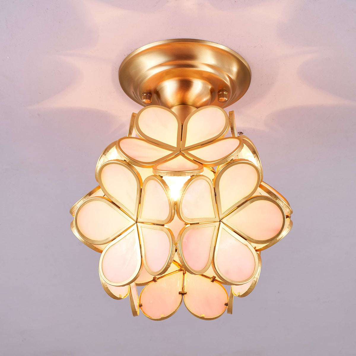 Golden Bloom Ceiling Light