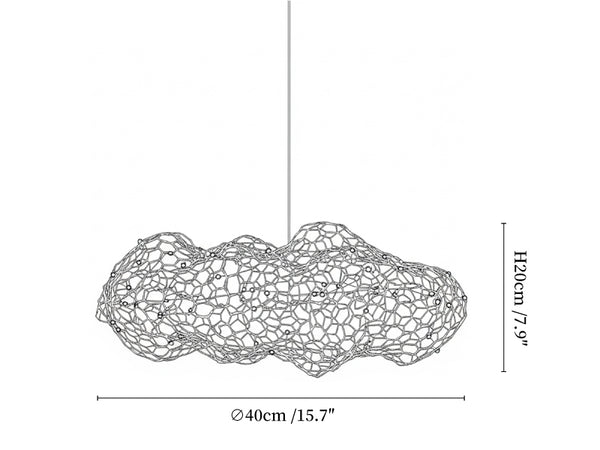 Golden Cloud Weave Pendant Light