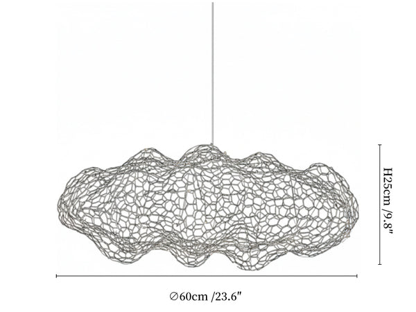 Golden Cloud Weave Pendant Light