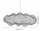 Golden Cloud Weave Pendant Light