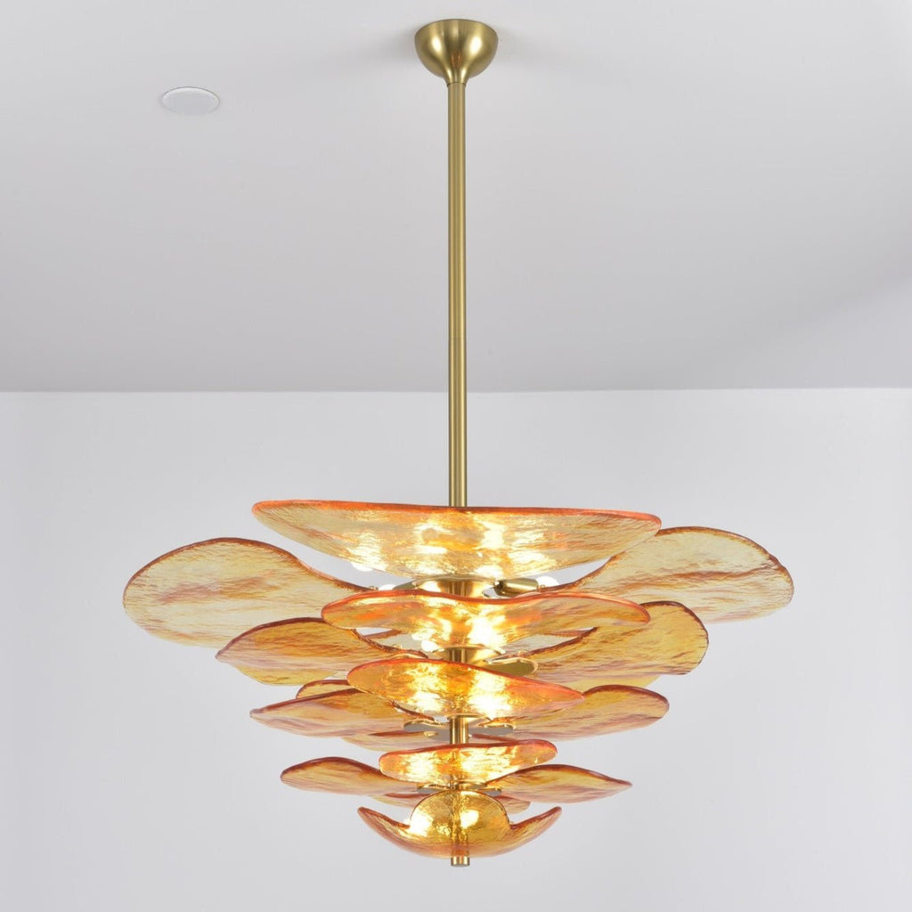 Petals Gold Murano Chandelier