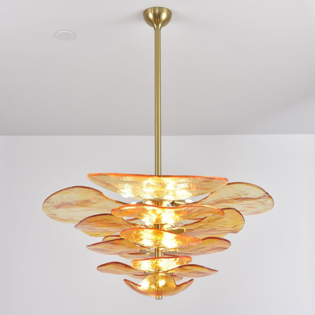 Petals Gold Murano Chandelier