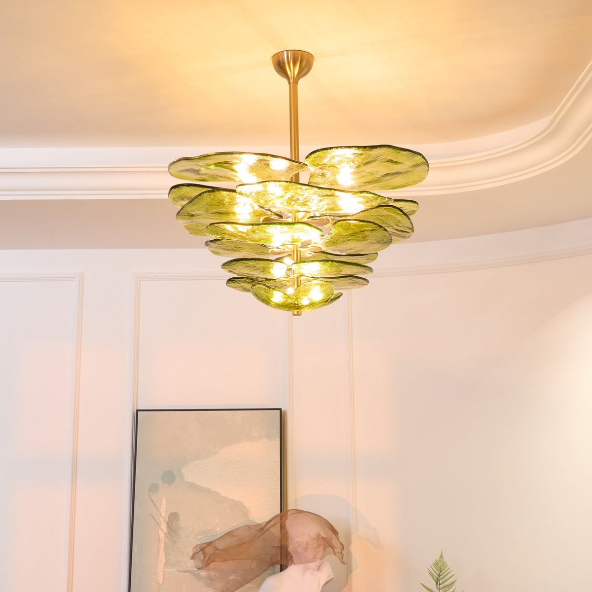 Petals Gold Murano Chandelier