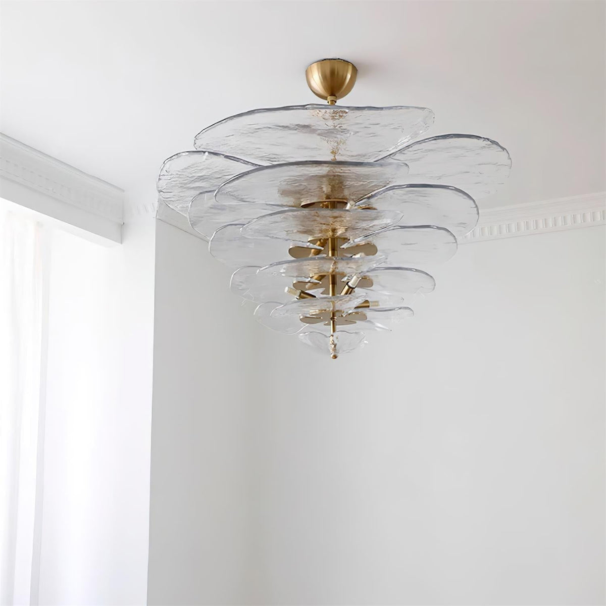 Petals Gold Murano Chandelier