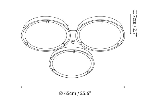 Golden Rings Ceiling Light