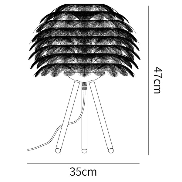 Goose Feather Table Lamp
