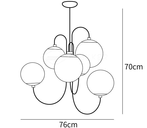 Gooseneck Chandelier