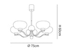 Gothic Glass Bowl Chandelier