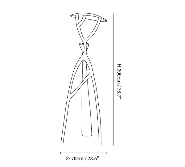 Gothic Tree Sculpture Floor Lamp
